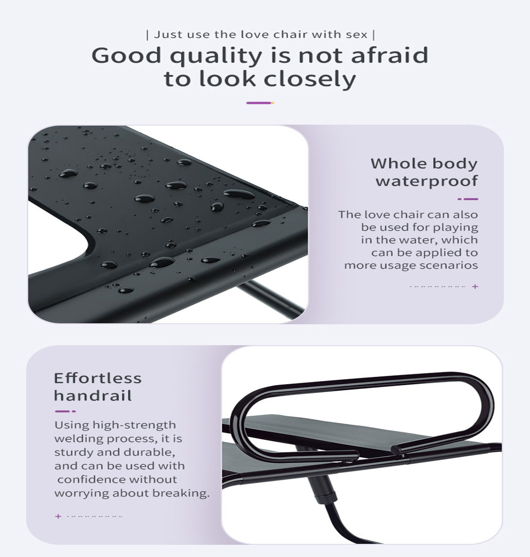 Sex Chair Height Adjustable Sex Position Enhancer Chair for Love Partner Couples for Adult SM Games