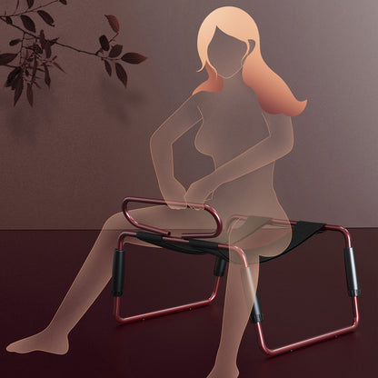 Sex Chair –Height Adjustable Sex Position Enhancer Chair for Love Partner Couples,Wine red sex chair